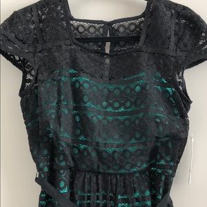 Gorgeous black lace over lay dress.